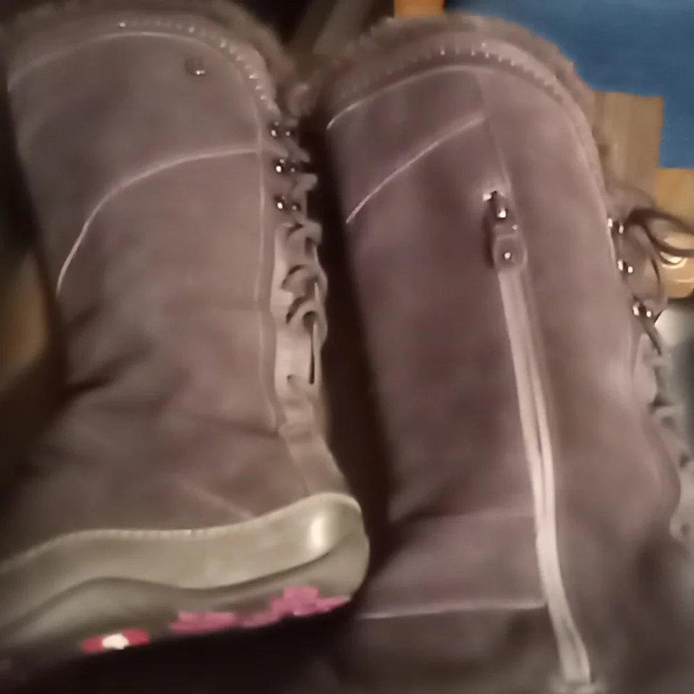 The North Face Suede Winter Boots Janey Apres Snow Moccasin PrimaLoft 9.5